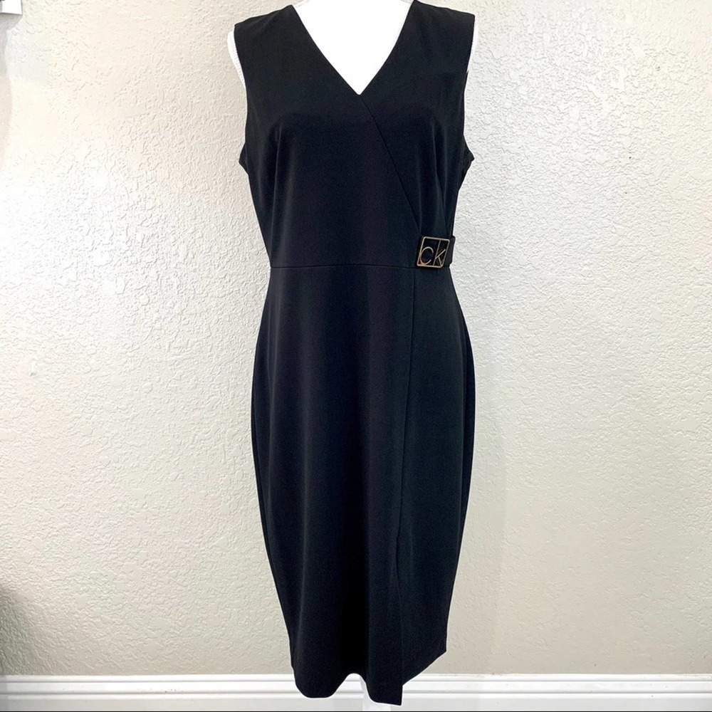 Calvin Klein Black Sleeveless Dress, Size 12, EUC